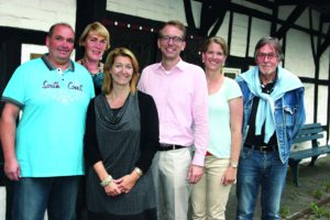 v.l.n.r. Ingo Mülhoff, Gerlind Neukirchen, Cordula Wewers, Tim A. Küsters. Alexandra Evers, Hans-Georg Lindenlaub